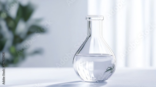 Flask with volatile nitroglycerin solution, chemical substance, study of high-volatility chemicals photo