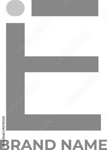 iE letter logo design