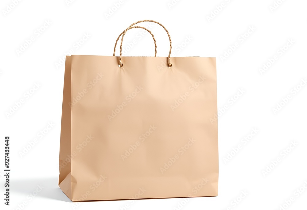 Isolated Paper Bag on Transparent Background for Retail Advertising Isolated Paper Bag on Transparent Background for Retail Advertising