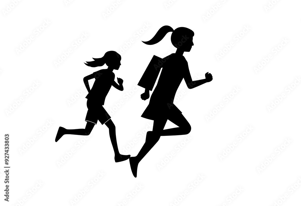 Isolated Illustrations of Dynamic Human Figures in Motion on Transparent Background Isolated Illustrations of Dynamic Human Figures in Motion on Transparent Background