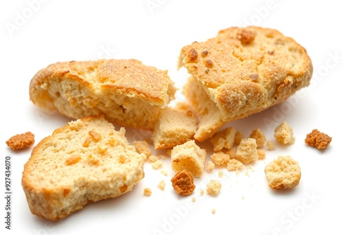 Crispy Artisan Croutons Isolated on Transparent Background