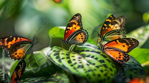 Explore the phenomenon of butterfly camouflage. How do butterflies use coloration and patterns to blend into their surroundings and avoid predators photo