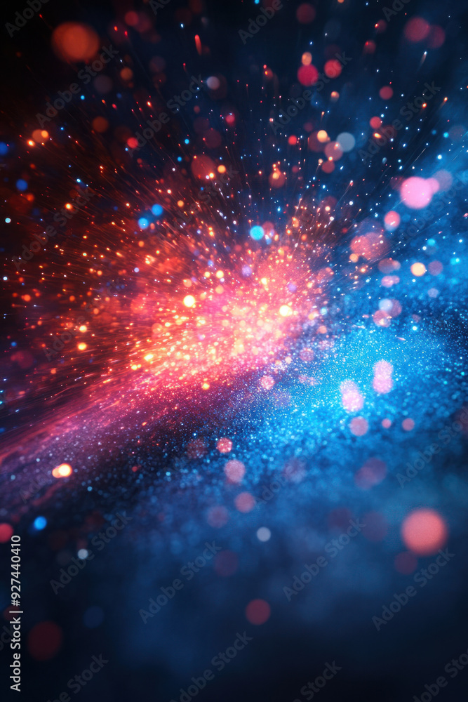 Versus background, Colliding splash of neon blue and red energy elements with vibrant particles, radiating light on a dark background, creating a dynamic explosion effect, Versus background, Colliding splash of neon blue and red energy elements with vibrant particles, radiating light on a dark background, creating a dynamic explosion effect,
