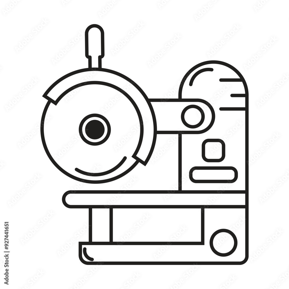 steel cutting machine icon vector on white background steel cutting machine icon vector on white background