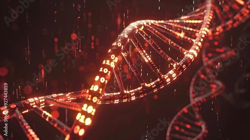 Glowing Holographic DNA Str...