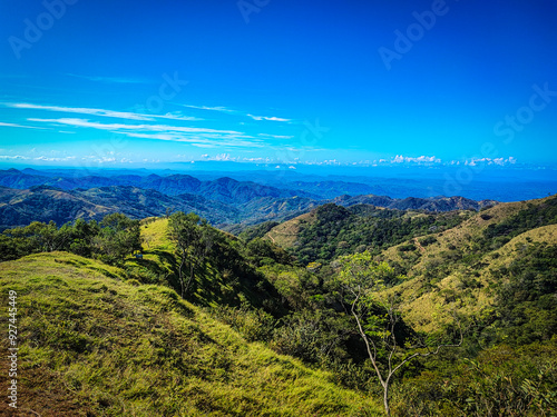 Bilde på lerret Panoramic view of Cordillera de Tilarán mountain range in Costa Rica