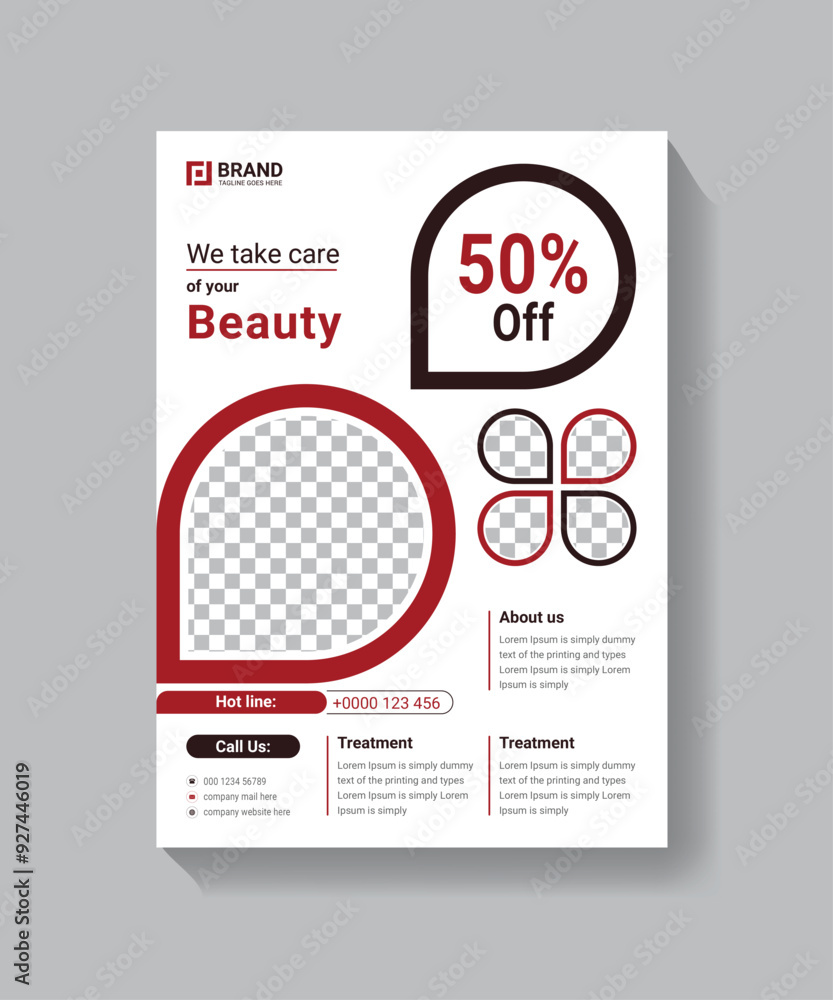 Unique beauty Flyer template design Unique beauty Flyer template design