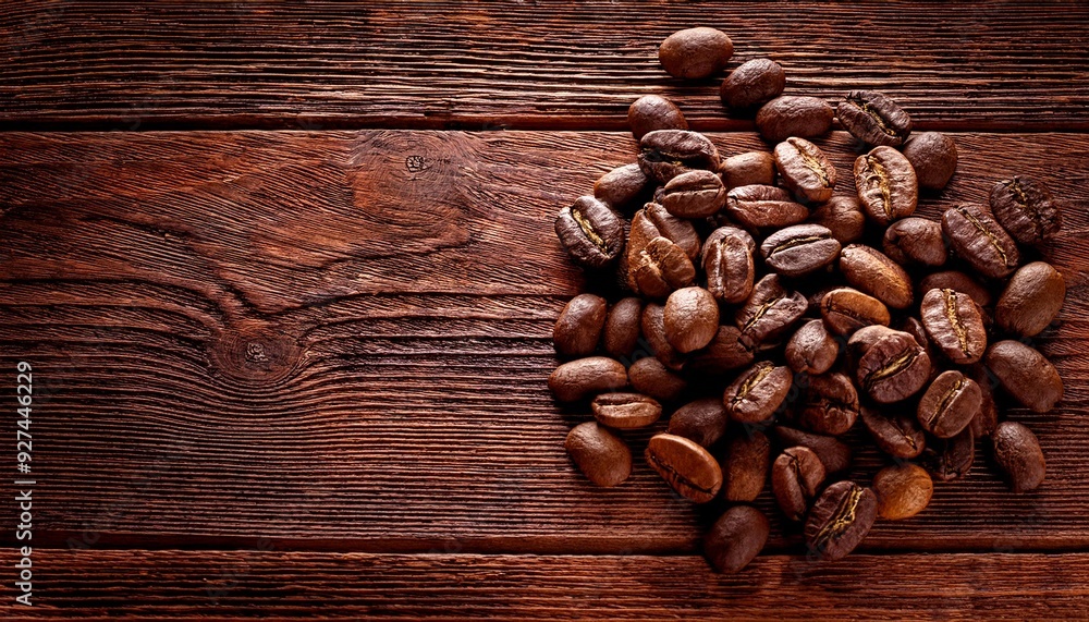 coffee beans on wooden background coffee beans on wooden background