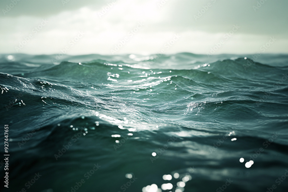 Gentle ocean waves roll under the soft reflection of sunlight creating a calm and peaceful atmosphere with subtle movement Gentle ocean waves roll under the soft reflection of sunlight creating a calm and peaceful atmosphere with subtle movement