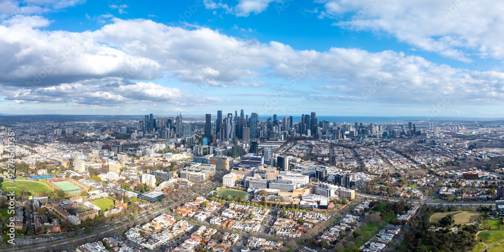 Fototapeta premium Aerial View of Melbourne in Australia