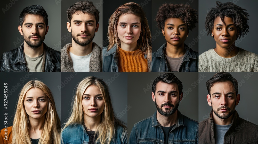 Portraits of Diverse Individuals with Neutral Expressions Portraits of Diverse Individuals with Neutral Expressions