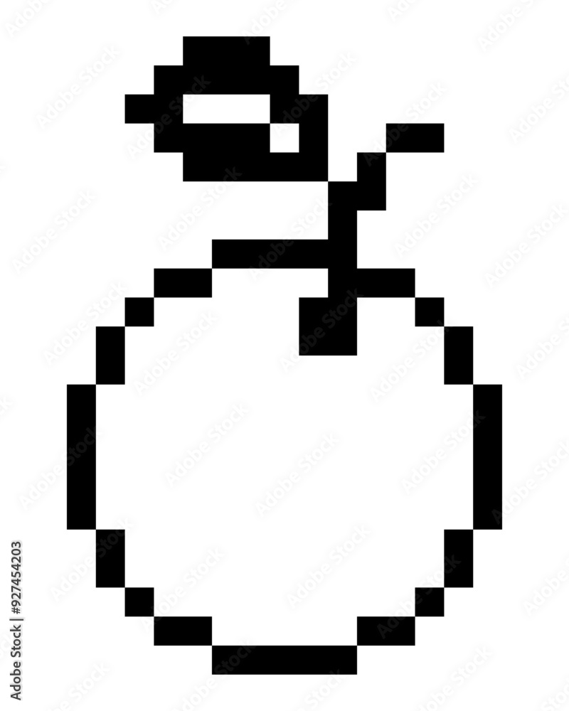pixel art orange game 8 bit fruit icon logo. black and white sticker pixel art. nature concept. pixel art orange game 8 bit fruit icon logo. black and white sticker pixel art. nature concept.
