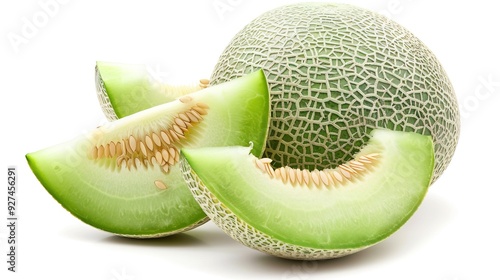 Melon Fruit White Background