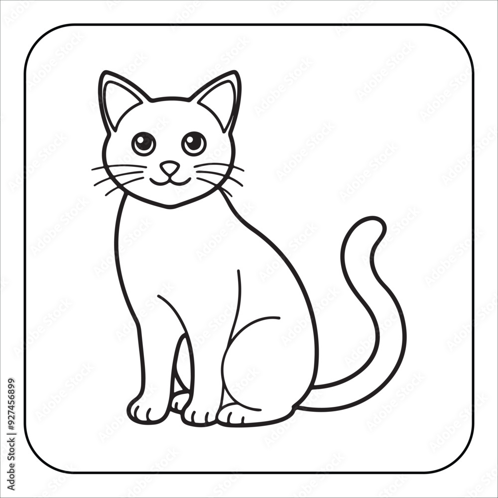 Modern Minimalistic Cat Drawing Modern Minimalistic Cat Drawing
