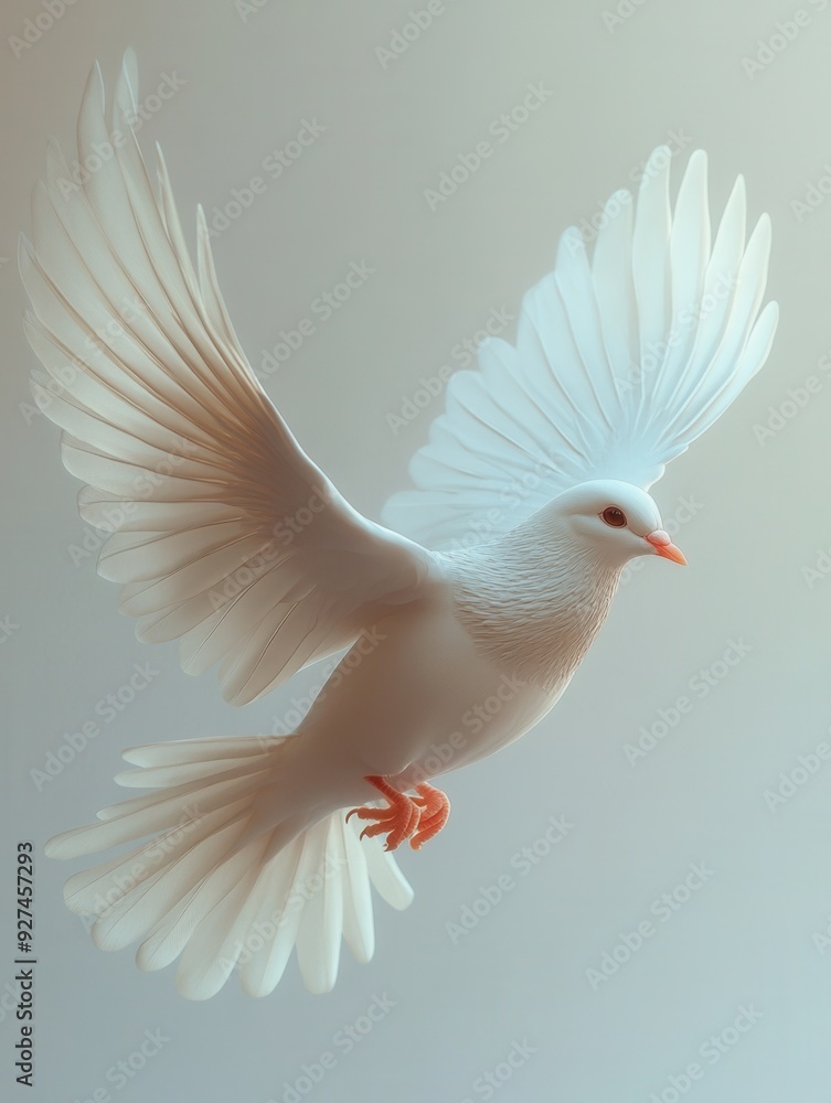 Fototapeta premium white dove isolated on background