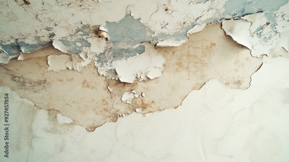 Damaged Stained White Ceiling