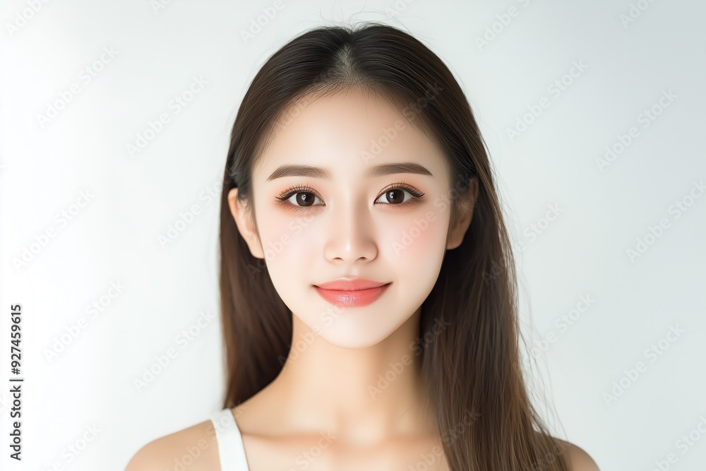 A natural portrait of a young Asian woman with a gentle smile, set against a light background. A natural portrait of a young Asian woman with a gentle smile, set against a light background.