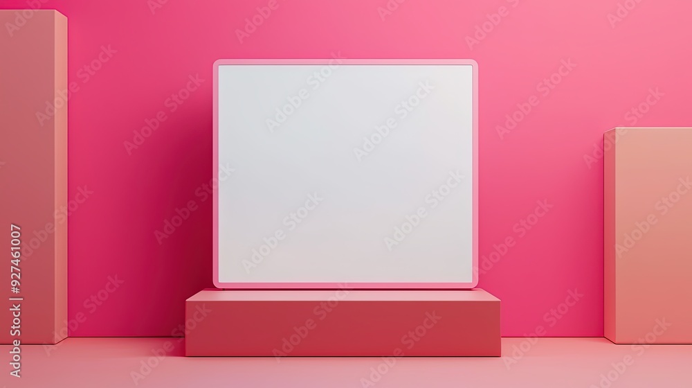 High-resolution smart display, voice-controlled with sleek frame, 3D illustration High-resolution smart display, voice-controlled with sleek frame, 3D illustration