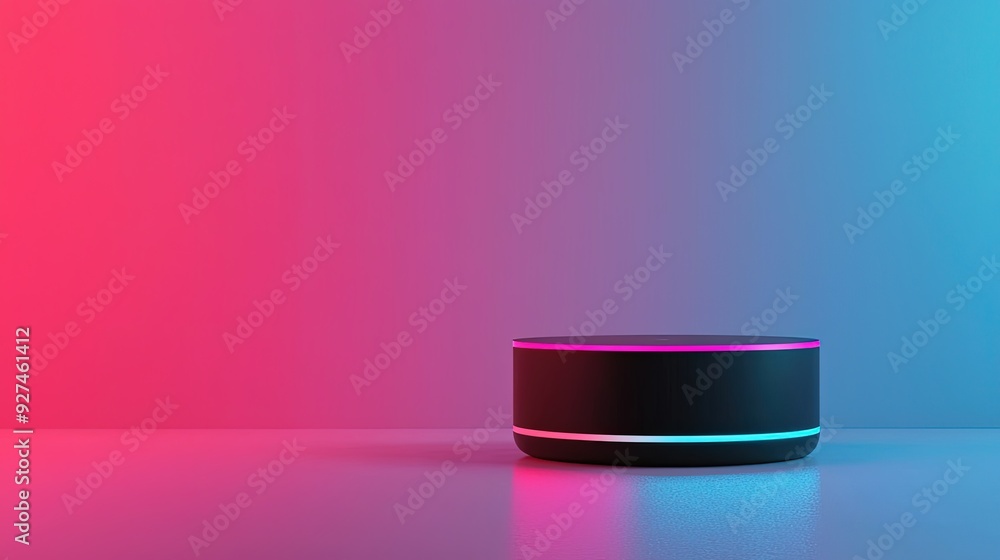 AI-powered personal assistant, sleek design with holographic display, 3D illustration AI-powered personal assistant, sleek design with holographic display, 3D illustration