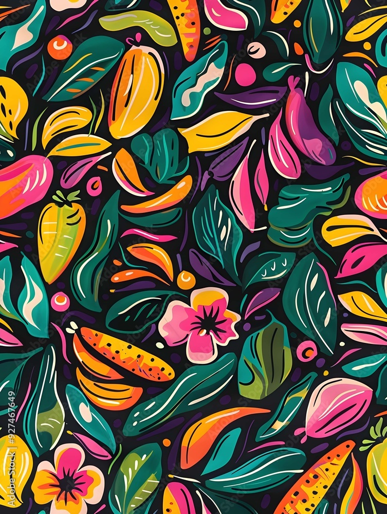 Vibrant Vegetable Pattern Vibrant Vegetable Pattern