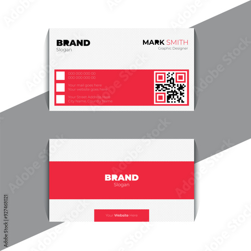 Minimal business card design with luxury look, creative horizontal ready to print design