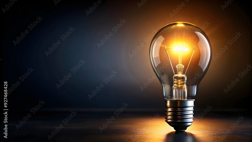 Bright light bulb shining brightly on a dark background, innovation, creativity, idea, inspiration, energy, electricity Bright light bulb shining brightly on a dark background, innovation, creativity, idea, inspiration, energy, electricity