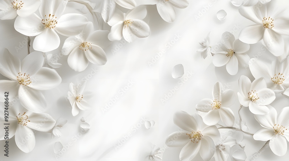 White flower background White flower background