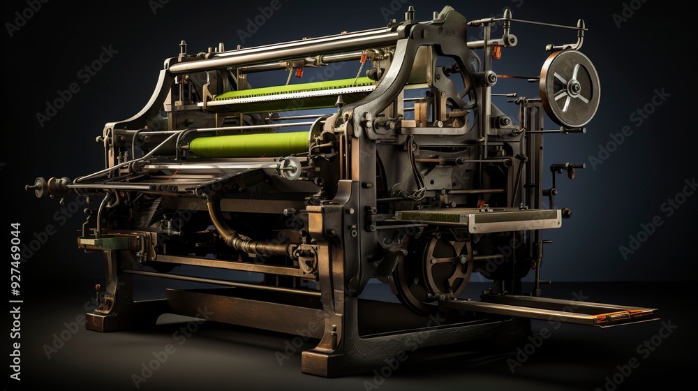 A photo of a commercial printing press A photo of a commercial printing press
