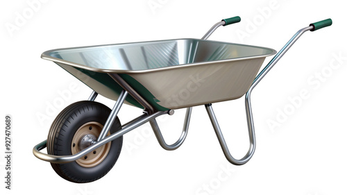 Wheelbarrow on a transparent background.