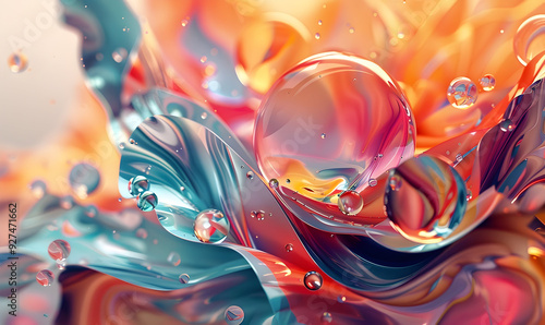 3d abstract beautiful pattern and color combination background