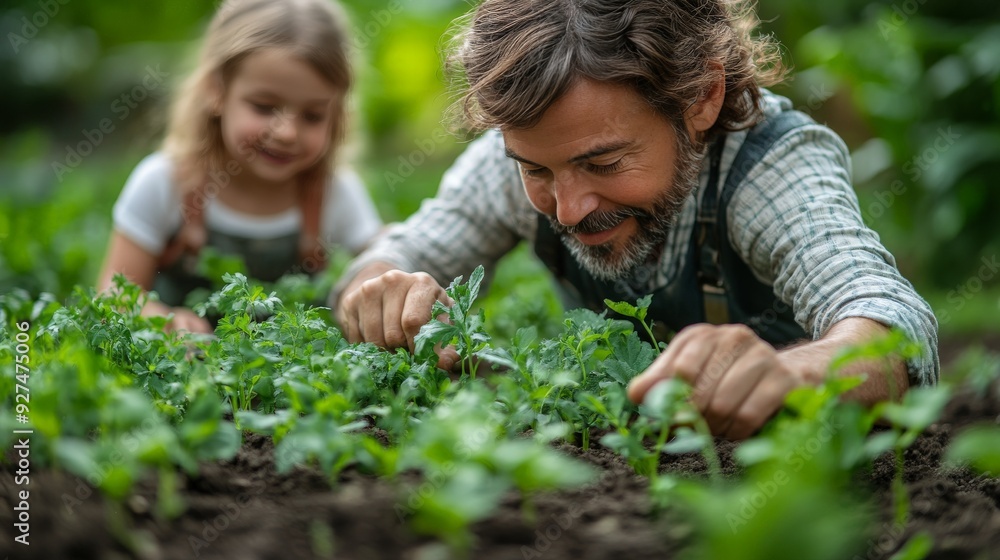 multigenerational family working together on a small farm, multigenerational family working together on a small farm,
