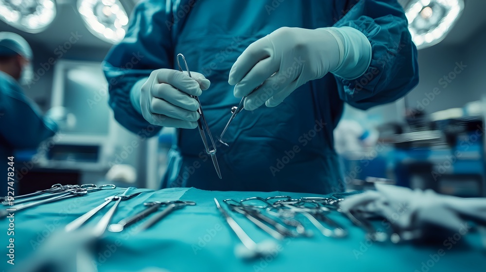 Skilled Surgeon Performing Delicate Medical Procedure with Precision and Care Skilled Surgeon Performing Delicate Medical Procedure with Precision and Care