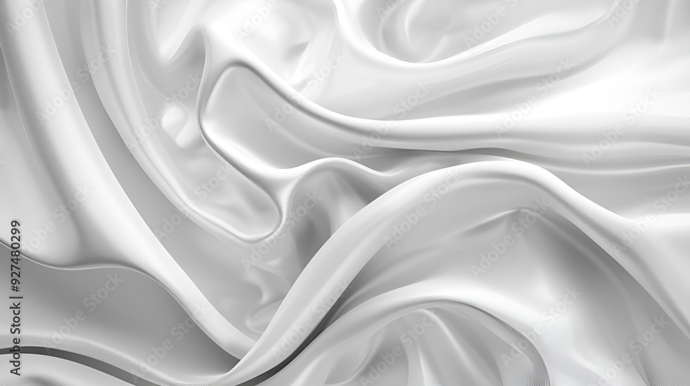 White abstract liquid wavy background ,Background of white fabric with several folds ,Scene gray and white Abstract background White abstract liquid wavy background ,Background of white fabric with several folds ,Scene gray and white Abstract background