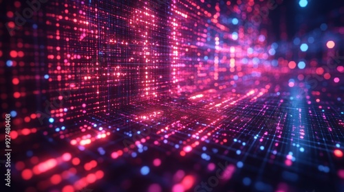 Wallpaper Mural Colorful lights swirl together in a mesmerizing display of data and energy Torontodigital.ca