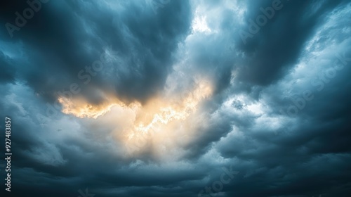 Majestic Sunlight Piercing Through Stormy Clouds - Awe-Inspiring Dramatic Sky Landscape