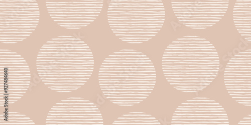 Trendy aesthetic abstract seamless pattern with geometric print. Minimalistic Organic brush stroke, ink texture. Simple design for wallpaper, textile, wrapping, packing, fabric, branding, decoration