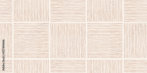 Trendy aesthetic abstract seamless pattern with geometric print. Minimalistic Organic brush stroke, ink texture. Simple design for wallpaper, textile, wrapping, packing, fabric, branding, decoration