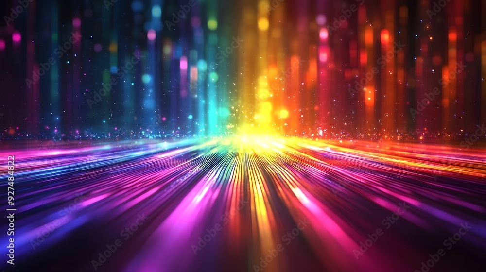 Abstract Colorful Lights Background with Glow and Sparkle Abstract Colorful Lights Background with Glow and Sparkle