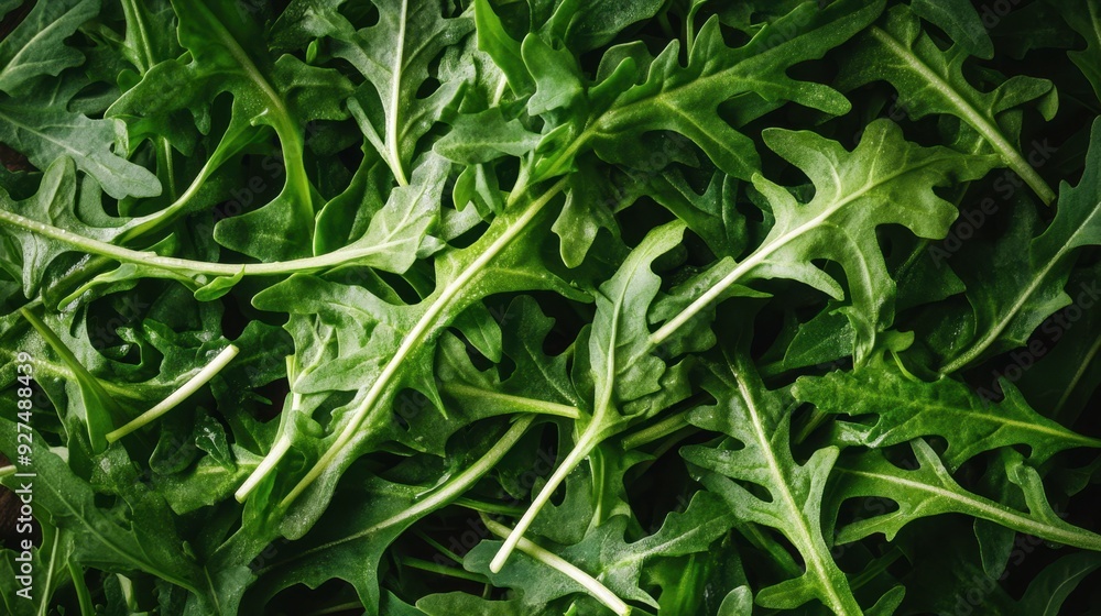 Fresh Organic Arugula Leaves Background - Healthy Green Salad Ingredient Fresh Organic Arugula Leaves Background - Healthy Green Salad Ingredient