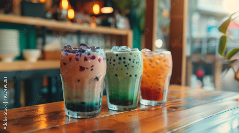 Freshly Prepared Classic Milk Tea with Tapioca Pearls Freshly Prepared Classic Milk Tea with Tapioca Pearls
