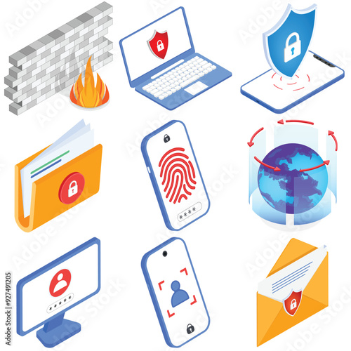 Cybersecurity Icon Set
