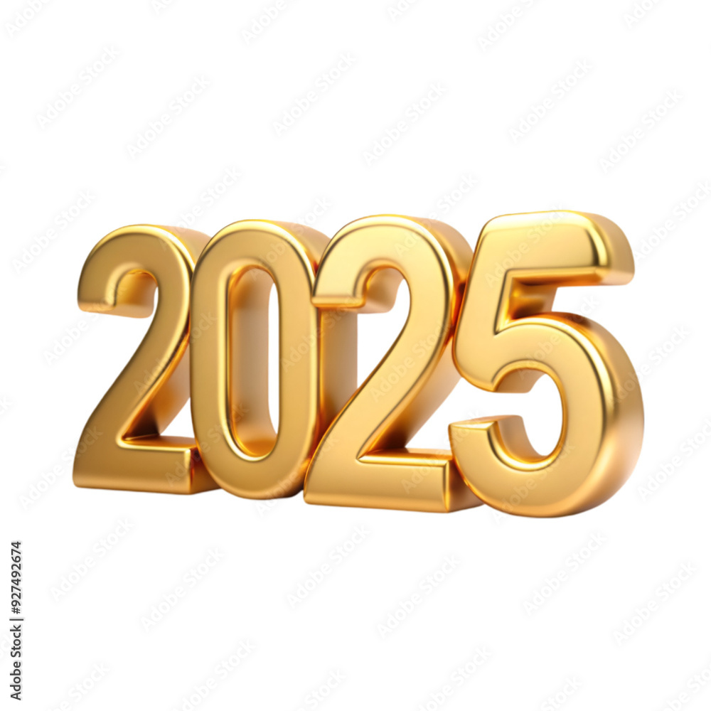 A gold number 2025 A gold number 2025