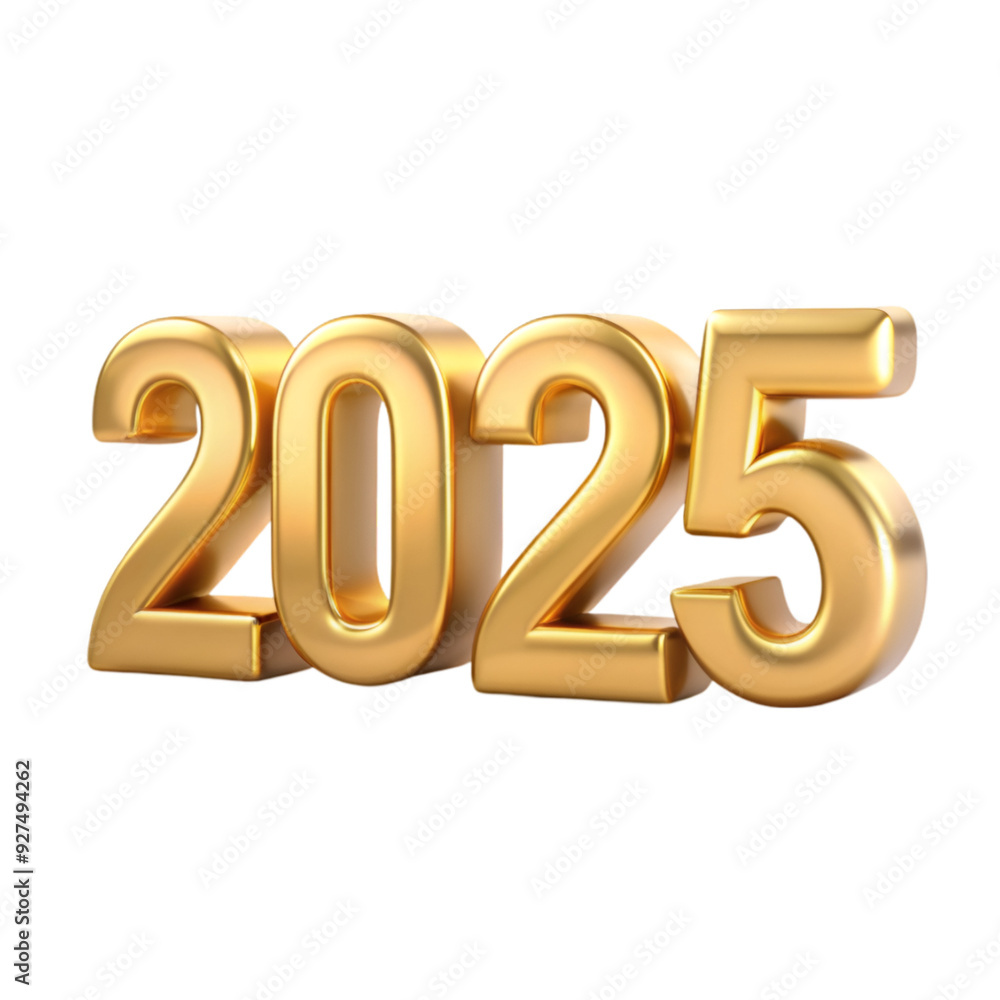 A gold number 2025 A gold number 2025