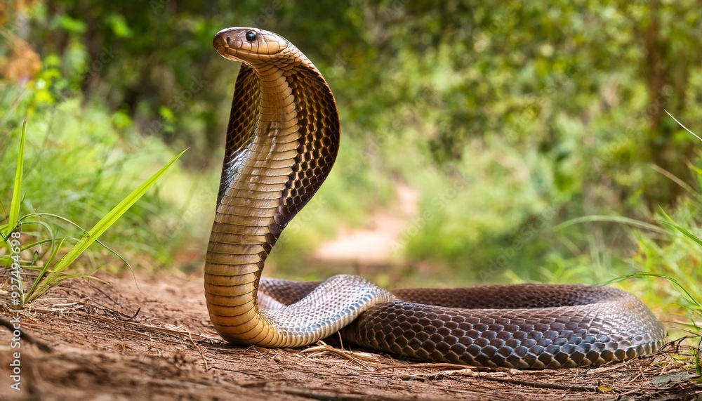 Fototapeta premium snake in the grass,,close up of a snake snake, reptile, animal, cobra, wildlife, nature, wild, 