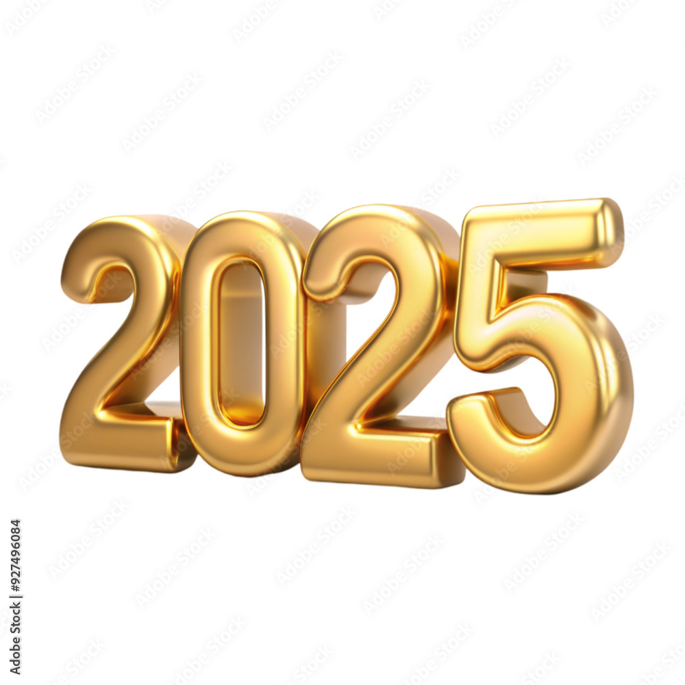 A gold number 2025 A gold number 2025