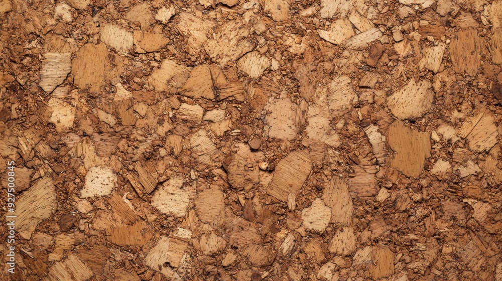 A textured surface of cork, showcasing its natural patterns and earthy tones. A textured surface of cork, showcasing its natural patterns and earthy tones.
