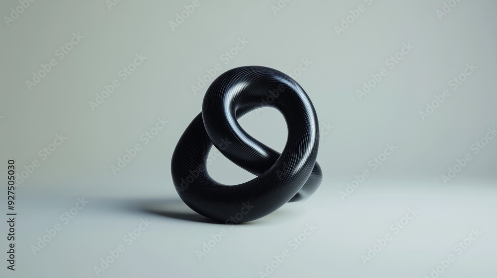 Abstract Black Knot on a White Background Abstract Black Knot on a White Background