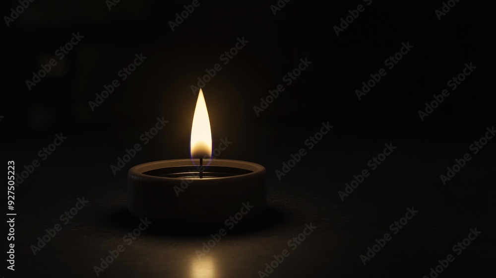 A Single Candle Flame in Darkness A Single Candle Flame in Darkness