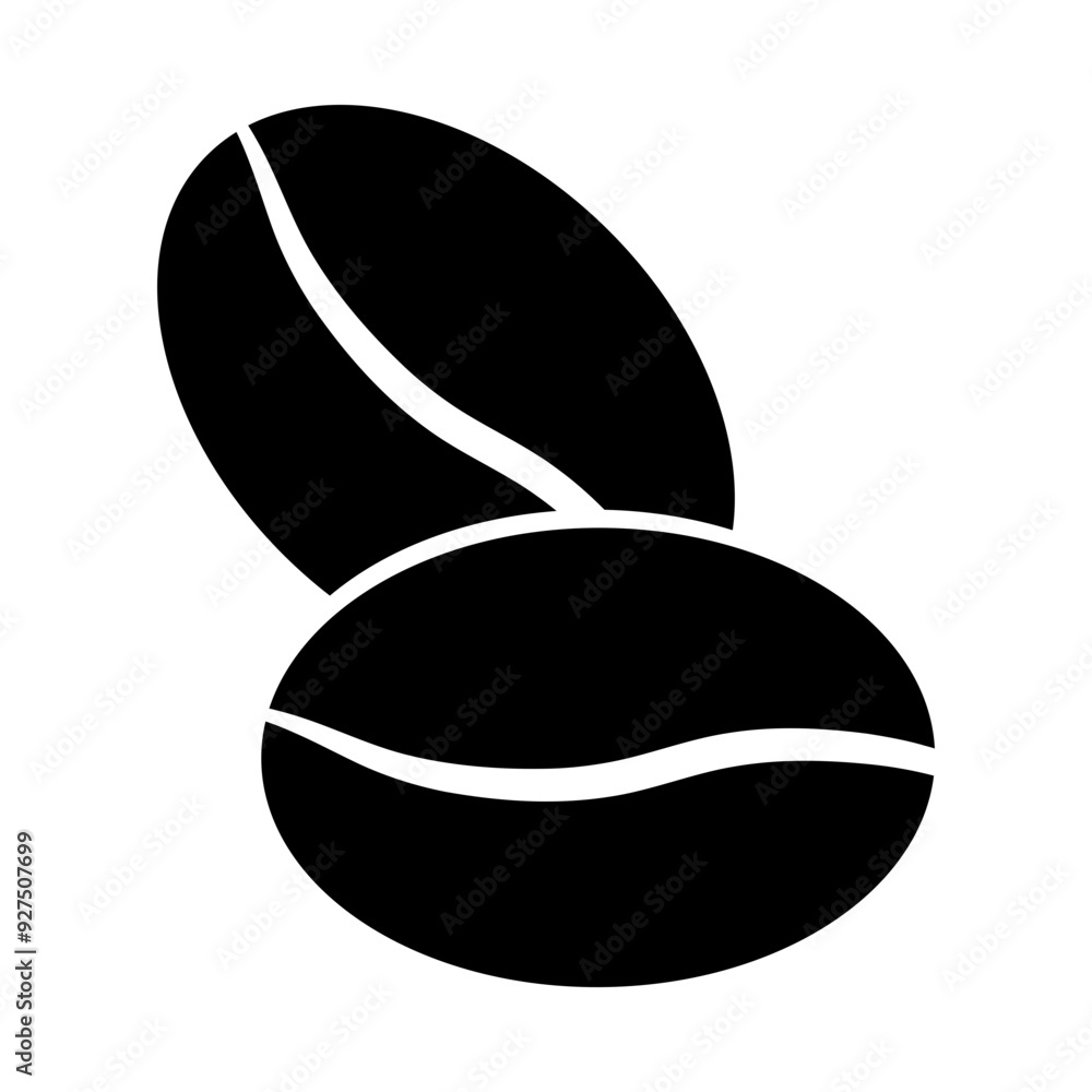 Obraz premium Coffe Bean Icon, Simple Icon Vector Design, best used for presentation, application, web and banner
