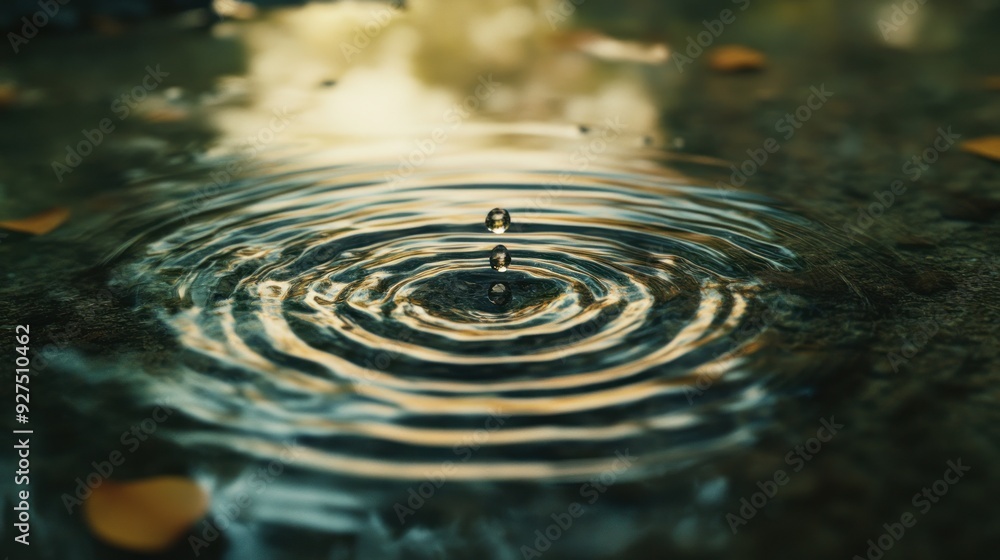 Water Droplet Ripples in a Still Pond